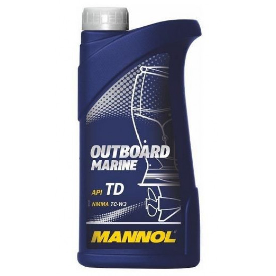 Масло моторное 2-х такт MANNOL OUTBOARD MARINE TC-W3 1л п/с.