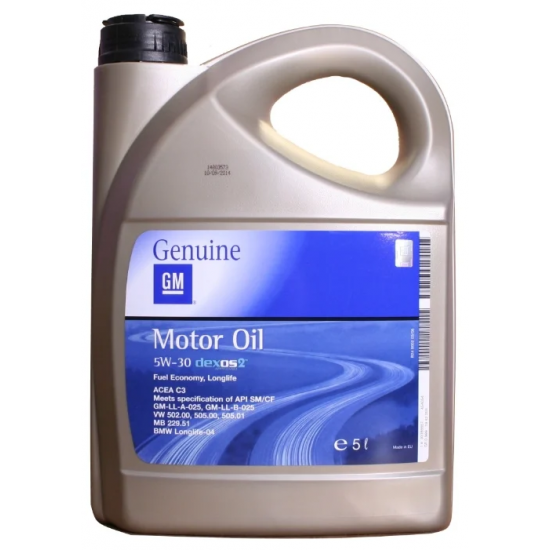 Масло моторное 5w30 5л GM Dexos2  син.